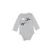 Carter's Long Sleeve Onesie: Gray Bottoms - Size 9 Month