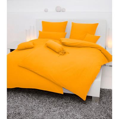 Bettwäsche JANINE "PIANO 0125", gelb (sonne), B/L: 240cm x 220cm, 2 St., Soft-Seersucker, B/L: 80cm x 80cm & 80cm x 80cm, Soft-Seersucker, Obermaterial: 100% Baumwolle, Bettwäsche, mit Reißverschluss, 100% Baumwolle, mit toller Struktur, Premium Image