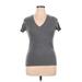 Bella Active T-Shirt: Gray Activewear - Women's Size X-Large