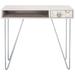 Ivy Bronx Kershaw Solid Wood Desk Wood/Metal in Gray/White | 29.9 H x 34.6 W x 15.7 D in | Wayfair 20F264E89DA54C4F99C741155BC49404