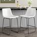 17 Stories Evre Bar Stools Faux Leather Counter Stools w/ Back Armless Dining Chairs for Kitchen Island Upholstered//Faux leather | Wayfair