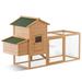 Tucker Murphy Pet™ Maigen Wooden Chicken Coop Enclosure Hen House Nesting Box w/ Ramp Slide-out Tray in Brown | 45.5 H x 81 W x 22 D in | Wayfair