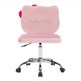 Desk Chair - Isabelle & Max™ Mariario Hello Kitty Kawaii Swivel Vanity Chair for Makeup Room Adjustable Height Cute Desk Chair Rolling | Wayfair