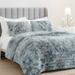 Wonderful Textile Faux Fur Comforter Set 3 Piece Tie Dye Polyester/Polyfill/Flannel in Blue | Full/Queen Comforter + 2 Standard Shams | Wayfair