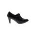 Bellini Heels: Oxford Stiletto Cocktail Black Solid Shoes - Women's Size 9 - Almond Toe