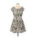 Theory for Neiman Marcus Casual Dress - A-Line: Ivory Floral Motif Dresses - Women's Size Medium