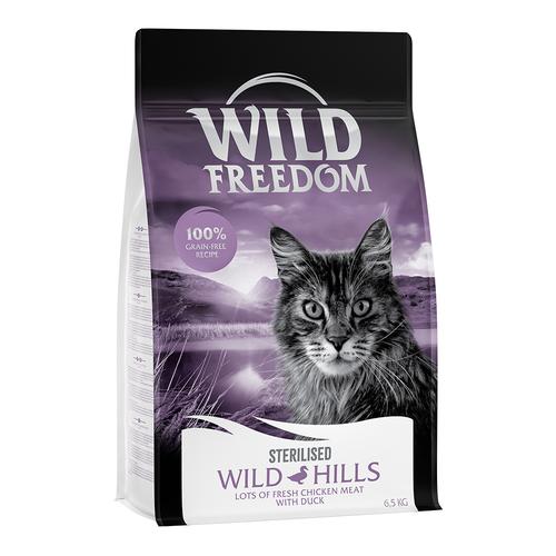 6,5kg Wild Freedom Wild Hills Sterilised - Ente getreidefreies Katzenfutter trocken