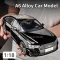 1:18 A6L modello in lega di auto in metallo pressofuso giocattoli per veicoli con suono e luce