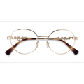 Unisex s round Light Gold Metal Prescription eyeglasses - Eyebuydirect s Vogue Eyewear VO4222