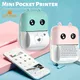 Mini Pocket Thermal Printer Wireless Bt With 1 Roll Paper For Photo Note Label Printing