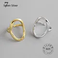 Echt 925 sterling silber ringe für frauen runde aushöhlen gold farbe Trendy feine Schmuck Große