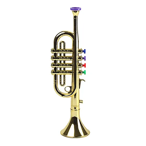 Kinder Spielzeug Trompete Horn Wind Instrument mit 4 Farbige Tasten für