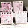 2024 Lose blatt Ring Kalender Cartoon Katze Mini Kalender Student Datum Rekord Kalender Buch