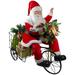 32" Pre-Lit LED Animated and Musical Santa Claus Riding a Tricycle Christmas Figurine