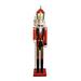 5' Decorative Commerical Size Red King Wooden Christmas Nutcracker with Scepter