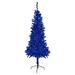 6' Pre-Lit Blue Artificial Tinsel Christmas Tree Clear Lights