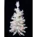 2' Pre-Lit Medium Snow White Pine Artificial Christmas Tree - Multicolor LED Lights