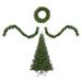 4-Piece Artificial Wolcott Spruce Christmas Tree Wreath and Garland Set Clear Lights - 6.5'