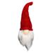 7.5" Red and White Santa Gnome Head with Crochet Hat Tabletop Christmas Decoration