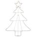 38.5" Lighted Christmas Tree Silhouette Outdoor Christmas Decor