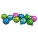 10ct Green and Blue Matte Glass Christmas Ball Ornaments 1.75" (45mm)