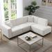 97" Chenille Modular Sectional Sofa, Modern L-shaped Couch Set with 2 Pillows & Chaise Lounge for Living Room, Apartment