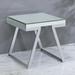 Silver Orchid Arcadia Mirrored Top End Table
