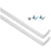 Classic Touch Heavy Duty Double Curtain Rod, White