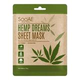 Soo Ae Hemp Dreams Sheet Mask [1Ea] Moisturizing Balancing Natural Formulation Face Mask Hemp Seed Oil Eucalyptus Hyaluronic Acid Coconut Water Especially For Dry Skin Extra Hydration For All