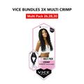 Sensationnel Vice Bundles 3X Multi Bundle Weaving Premium Hair with 2x5 Lace Closure Multi Crimp ( 26 28 30 Inch ) ( 2 Dark Brown )