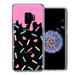 MUNDAZE Samsung Galaxy S9 Pink Drip Frosting Cute Heart Sprinkles Kawaii Cake Design Double Layer Phone Case Cover