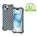 K-Lion Rugged Case for iPhone 15 Heavy Duty Military Grade Dropproof Protective Case Shockproof Metal Hollow Design Aluminum Alloy Armor Shell Cover for Apple iPhone 15 6.1 Inch Gray