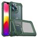 Compatible with iPhone 15 Pro Max Clear Back Case Luxury Shock Absorbing Scratch-Resistant Hybrid Clear TPU Ultra Slim Phone Case Cover Designed for iPhone 15 Pro Max - Armygreen