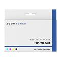 Zoomtoner Compatible with HP HP 70 Set Ink / Inkjet Cartridge - Regular Yield - Cyan Magenta Yellow Black