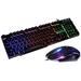 NUOLUX 1 Set Keyboard and Mouse Wired Keyboard Mouse Backlight Keyboard Mouse Game Keyboard Mouse for Computer (Black)