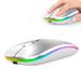 Maxcozy 2.4G Wireless Mouse Rechargeable RGB Backlight Silent Click Mouse USB Receiver for Laptop PC