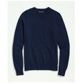 Brooks Brothers Men's 3-Ply Cashmere Crewneck Saddle Shoulder Sweater | British Blue | Size XL