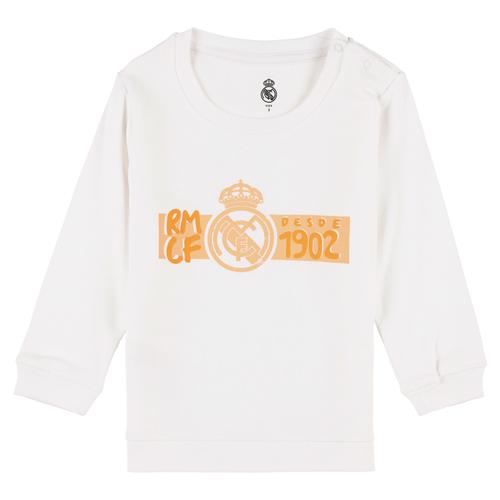 Pullover mit Rundhalsausschnitt und Grafik von Real Madrid - Weiß - Baby