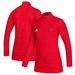 Women's adidas Red Louisville Cardinals Sideline Game Mode Performance Quarter-Zip Pullover Top