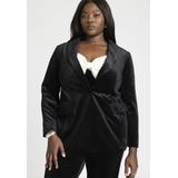 Plus Size Women's Slim Tuxedo Blazer by ELOQUII in Black Onyx (Size 16)