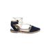 Nine West Flats: Blue Solid Shoes - Women's Size 9 1/2 - Almond Toe