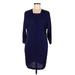 Robert Rodriguez Casual Dress - Shift Square 3/4 sleeves: Blue Solid Dresses - Women's Size 6