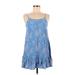 Urban Outfitters Casual Dress - A-Line Scoop Neck Sleeveless: Blue Floral Dresses - Women's Size Small