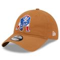 Men's New Era Brown England Patriots Throwback Main Core Classic 2.0 9TWENTY Adjustable Hat
