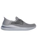 Skechers Men's Slip-ins: Delson 3.0 - Roth Shoes | Size 13.0 | Gray | Textile/Synthetic | Vegan