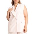 Plus Size Women's Long Tailored Vest by ELOQUII in Crystal Pink (Size 22)