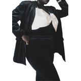 Plus Size Women's Slim Tuxedo Blazer by ELOQUII in Black Onyx (Size 22)