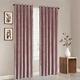 XXR Blush Pink Luxury Crushed Velvet Curtains Lined Eyelet Ring Top UK Sizes (Blush Pink, 90x90'')