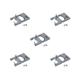 Paowsietiviity 5 set Servo Fixed Mount Bracket for WPL C14 B24 MN D90 D91 RC Car Model Buggy DIY Titanium