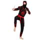 HPMNS Deluxe Ninja Costume Men - Includes Ninja Costume And Sai Red Dragon Ninja Costume Men Halloween Costume For Men Role Play Outfit Size:M